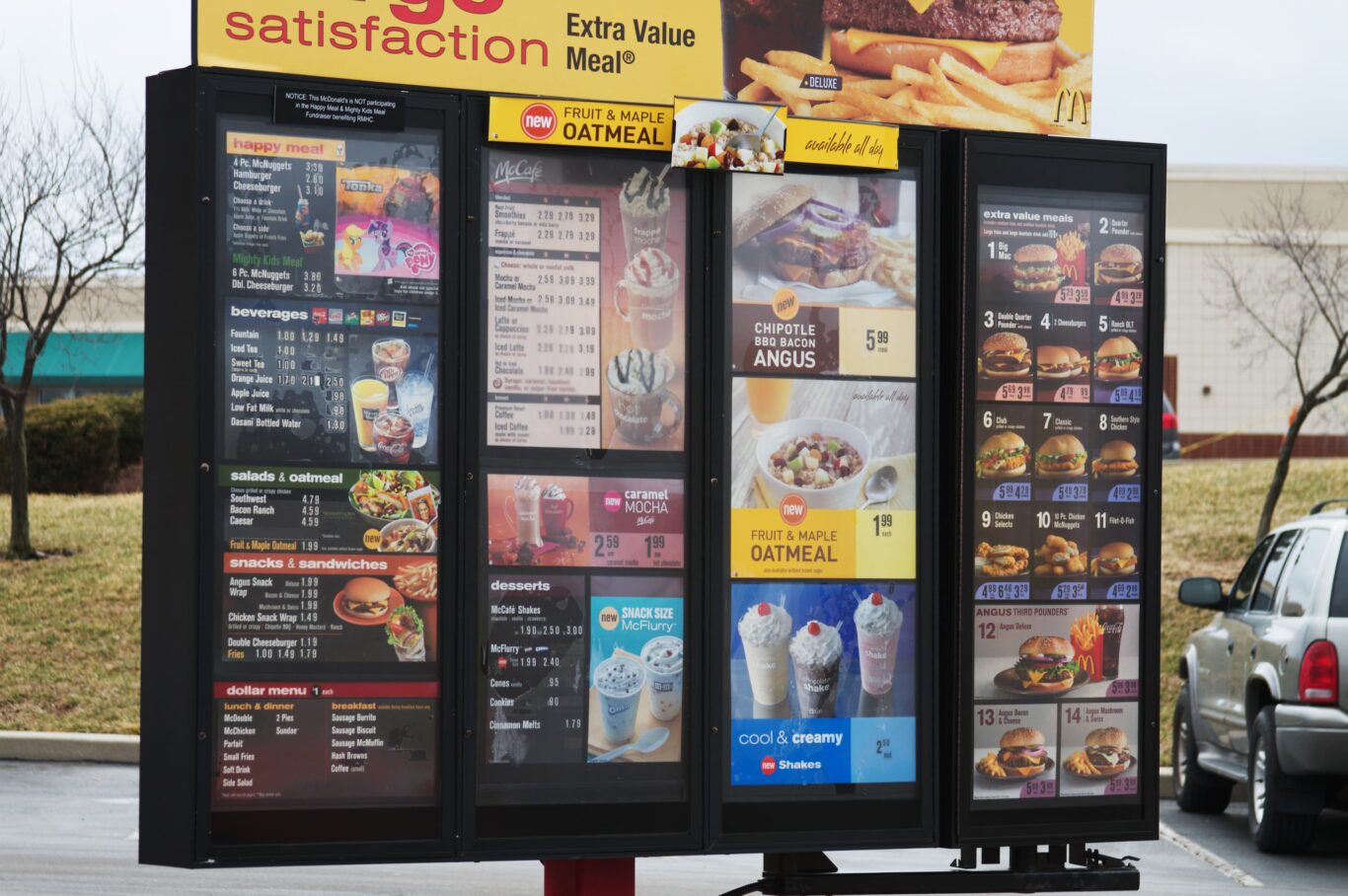 digitial sign menu